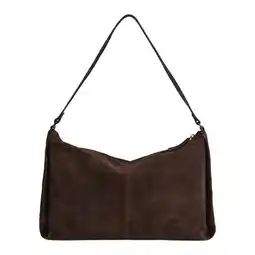Wehkamp Markberg suede schoudertas Claudia donkerbruin aanbieding