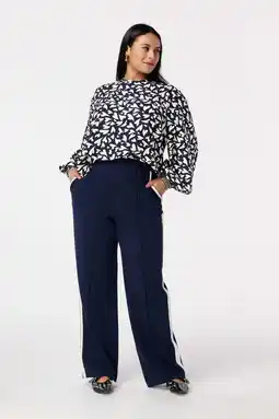 Wehkamp MS Mode blousetop met hartjes donkerblauw aanbieding