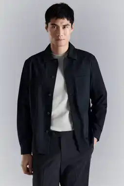 Wehkamp Mango Man overshirt donkerblauw aanbieding
