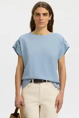 Wehkamp Selected T-shirt lichtblauw aanbieding