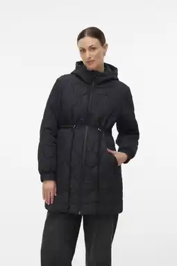 Wehkamp MAMALICIOUS zwangerschaps gewatteerde jas quilted zwart aanbieding