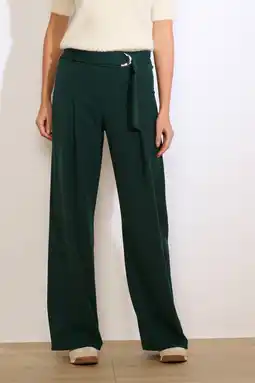 Wehkamp LOLALIZA wide leg highwaist broek donkergroen aanbieding
