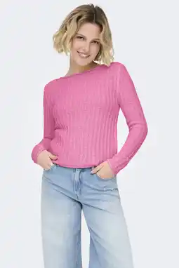 Wehkamp ONLY pullover roze gebreid aanbieding