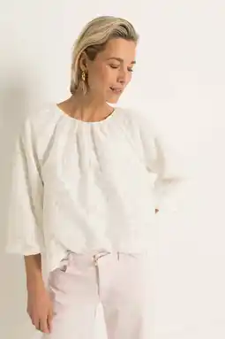 Wehkamp CLAUDIA BY CLAUDIA STRÄTER blouse wit aanbieding