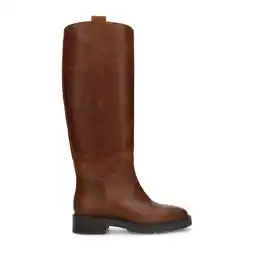 Wehkamp Sacha leren laarzen cognac aanbieding