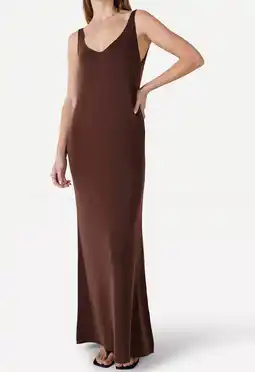 Wehkamp Another-Label maxi jurk bruin aanbieding