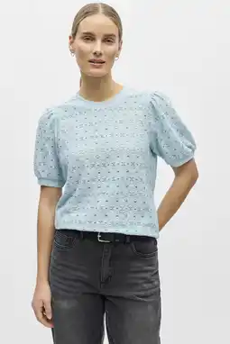 Wehkamp OBJECT top gebreid lchtblauw aanbieding