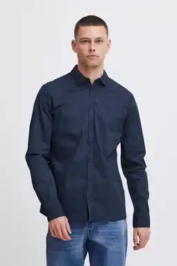 Wehkamp Blend regular zakelijk overhemd donkerblauw aanbieding