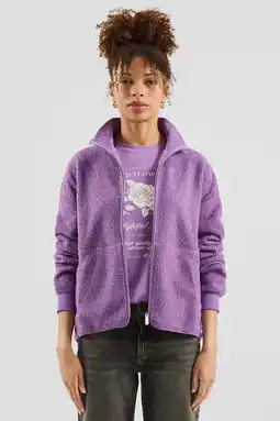 Wehkamp QS fleecevest paars aanbieding