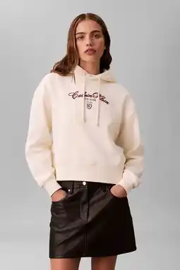 Wehkamp CALVIN KLEIN JEANS hoodie ecru aanbieding