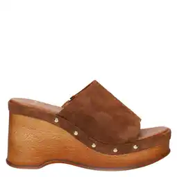 Wehkamp Manfield suède muiltjes cognac aanbieding