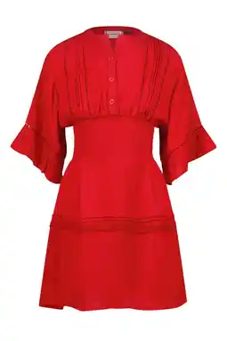 Wehkamp Vingino midi jurk broderie rood aanbieding