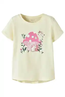 Wehkamp NAME IT MINI T-shirt lichtgeel aanbieding