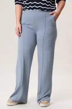 Wehkamp Miss Etam Plus straight regularwaist broek blauw aanbieding