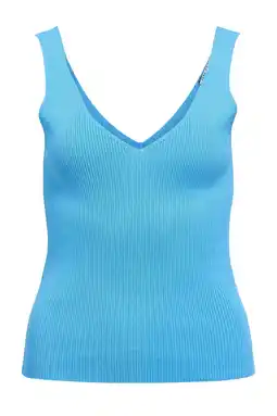 Wehkamp OBJECT singlet gebreid blauw aanbieding
