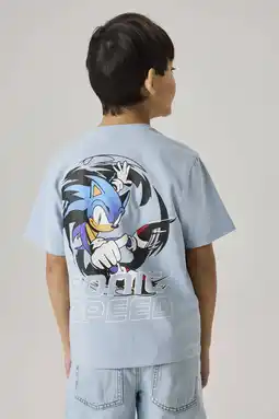 Wehkamp NAME IT KIDS T-shirt met backprint blauw aanbieding