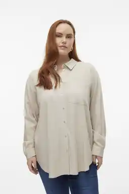Wehkamp VERO MODA CURVE blouse beige aanbieding