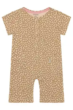 Wehkamp Noppies baby gebloemde A-lijn jumpsuit lichtbruin aanbieding