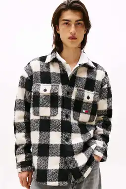 Wehkamp Tommy Jeans geruit overshirt zwart aanbieding