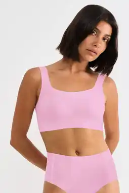 Wehkamp sloggi ZERO Feel 2.0 seamless voorgevormde bh top roze aanbieding