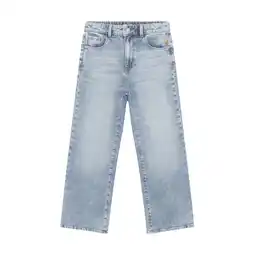 Wehkamp Indian Blue Jeans highwaist wide leg jeans light blue denim aanbieding