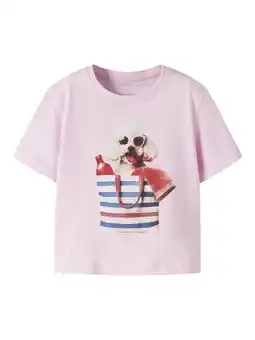 Wehkamp NAME IT MINI T-shirt roze aanbieding