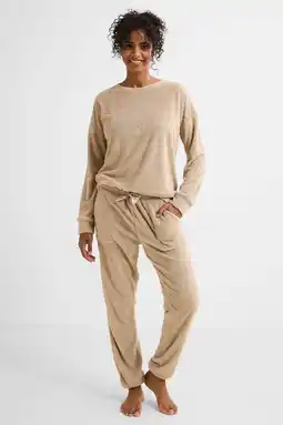 Wehkamp Dreamcovers fleece huispak beige aanbieding