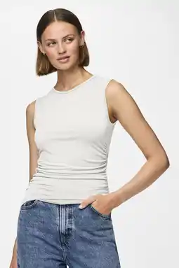 Wehkamp PIECES mouwloze top wit PCMADISON aanbieding