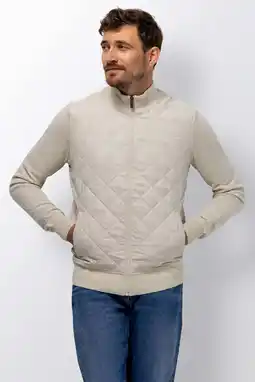 Wehkamp State of Art gebreid vest ecru aanbieding