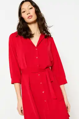 Wehkamp LOLALIZA blousejurk rood aanbieding
