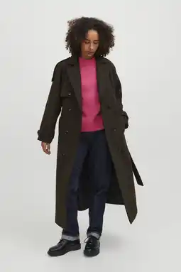 Wehkamp JJXX wollen manteljas donkerbruin aanbieding