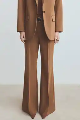 Wehkamp Mango wide leg highwaist broek bruin aanbieding