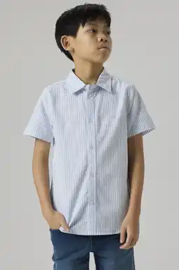 Wehkamp NAME IT KIDS overhemd lichtblauw/wit aanbieding