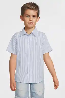 Wehkamp NAME IT KIDS overhemd lichtblauw/wit aanbieding