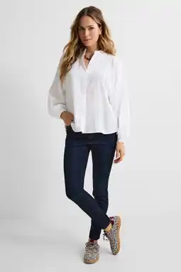 Wehkamp Anytime blouse met ingeweven patroon wit aanbieding