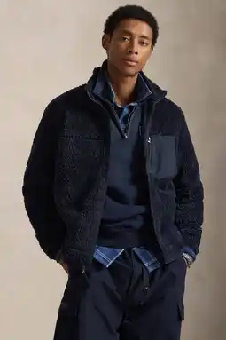 Wehkamp Polo Ralph Lauren teddy fleecevest donkerblauw aanbieding