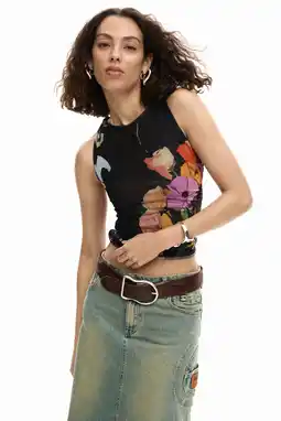 Wehkamp Desigual gebloemde top zwart aanbieding