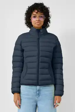 Wehkamp QS licht gewatteerde jas donkerblauw aanbieding