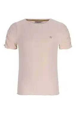Wehkamp Like Flo T-shirt ecru rib gebreid aanbieding