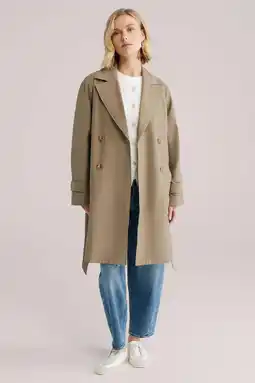 Wehkamp WE Fashion trenchcoat lichtbruin aanbieding