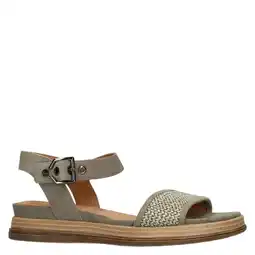 Wehkamp No Stress leren sandalen grijsgroen aanbieding