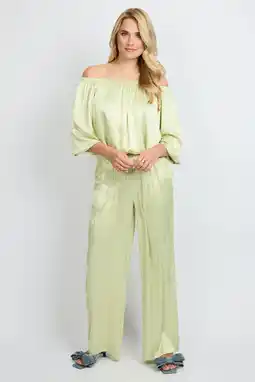 Wehkamp FLURESK straight regularwaist casual broek lichtgroen aanbieding