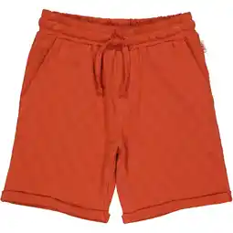 Wehkamp QPI regularwaist sweatshort oranje met textuur aanbieding
