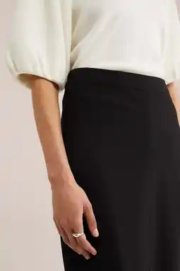Wehkamp WE STUDIO wol kokerrok zwart aanbieding