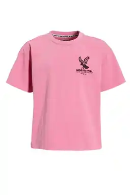 Wehkamp Me & My Monkey oversized T-shirt Violet met backprint roze aanbieding
