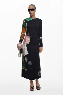 Wehkamp Desigual midi jurk zwart aanbieding