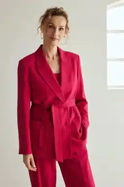 Wehkamp Claudia Sträter regular blazer fuchsia aanbieding