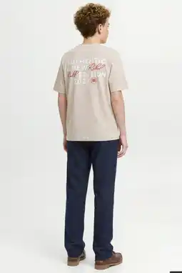 Wehkamp JJ REBEL JUNIOR T-shirt met backprint beige aanbieding