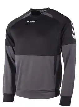 Wehkamp hummel senior sportsweater zwart/grijs aanbieding