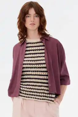 Wehkamp Modström blouse aubergine aanbieding
